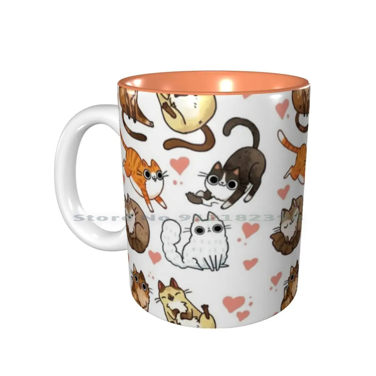 Derpy Cute Cats & Kittens Ceramic Mugs Coffee Cups Milk Tea Mug Derp Cats Cute Cat Butt Cats Playing Cat Lady Tabby Cat Lolz