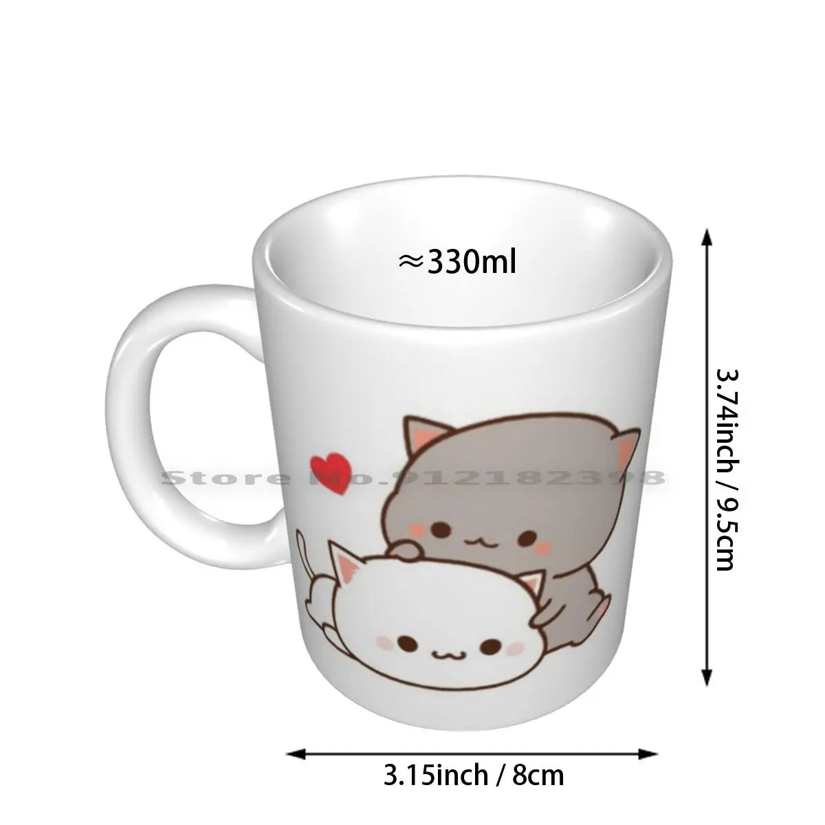 Cute Cats Ceramic Mugs Coffee Cups Milk Tea Mug Goma Cute Cat Person Peach Cat Boyfriend Cat Milk Girlfriend Kawaii Kitty Mochi