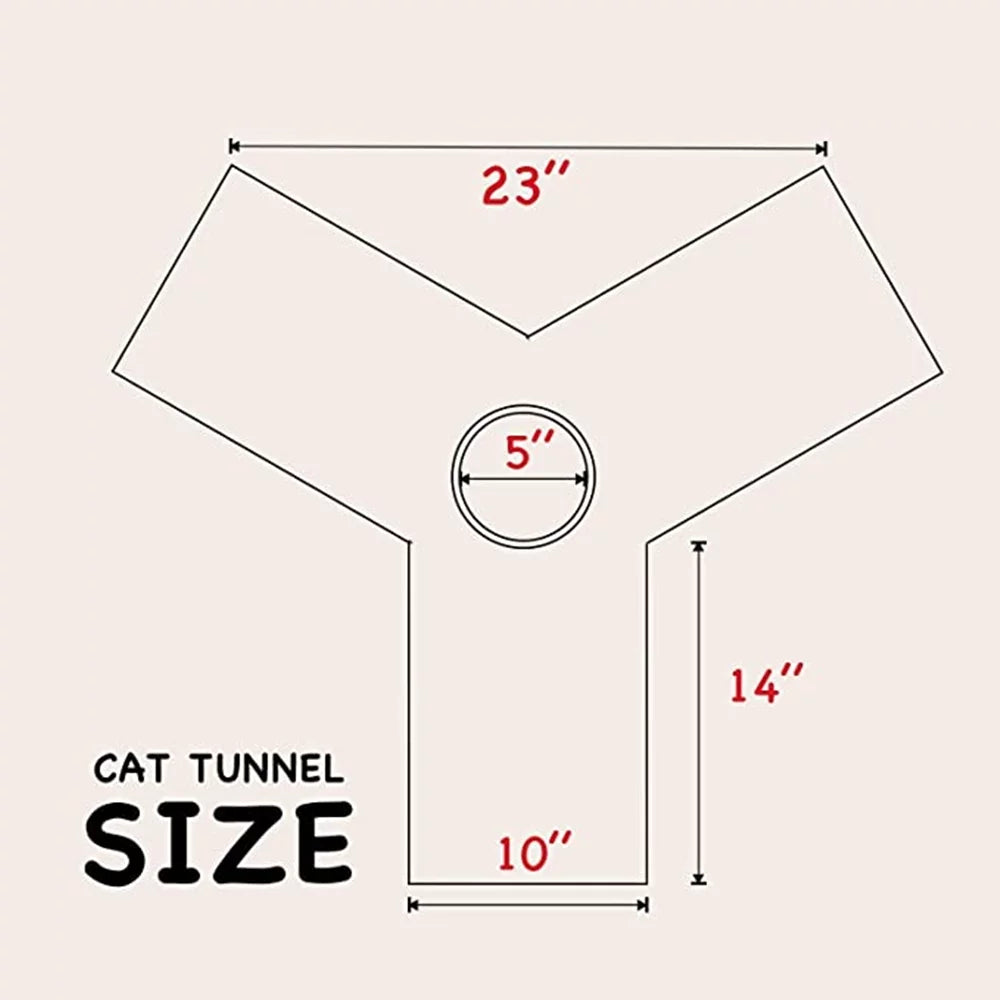 Y Cat Tunnel Tube 3 Way Cat Tunnels for Indoor Cats, Rabbit Tunnel, Collapsible Kitten Tunnel Toys for Large Cats, Animal Pet Kitty Tunnel Toys