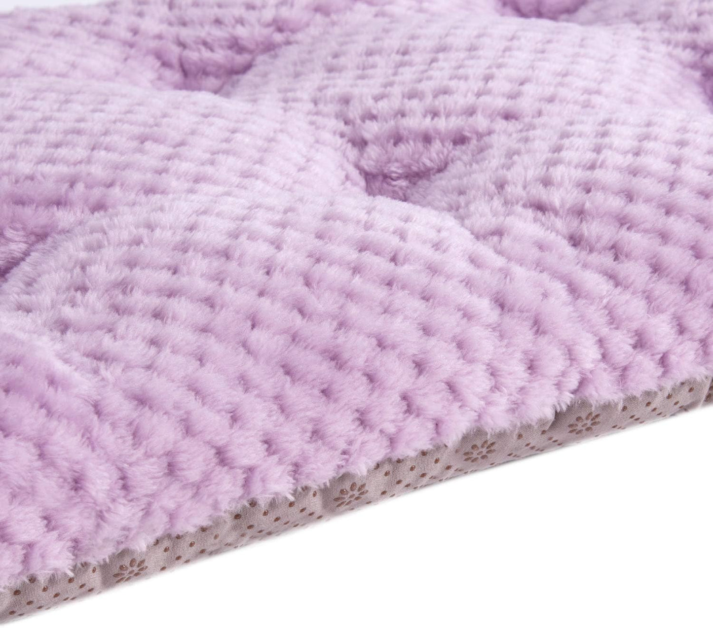 Fuzzy Deluxe Pet Beds, Super Plush Dog or Cat Beds Ideal for Dog Crates, Machine Wash & Dryer Friendly (15" X 23", S-Lavender)