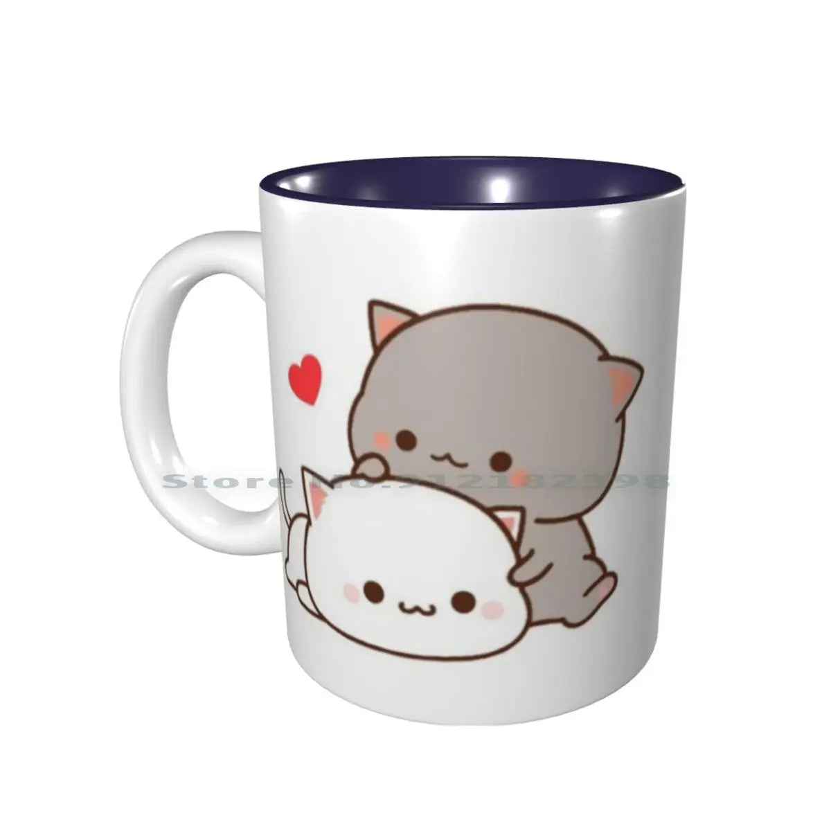 Cute Cats Ceramic Mugs Coffee Cups Milk Tea Mug Goma Cute Cat Person Peach Cat Boyfriend Cat Milk Girlfriend Kawaii Kitty Mochi