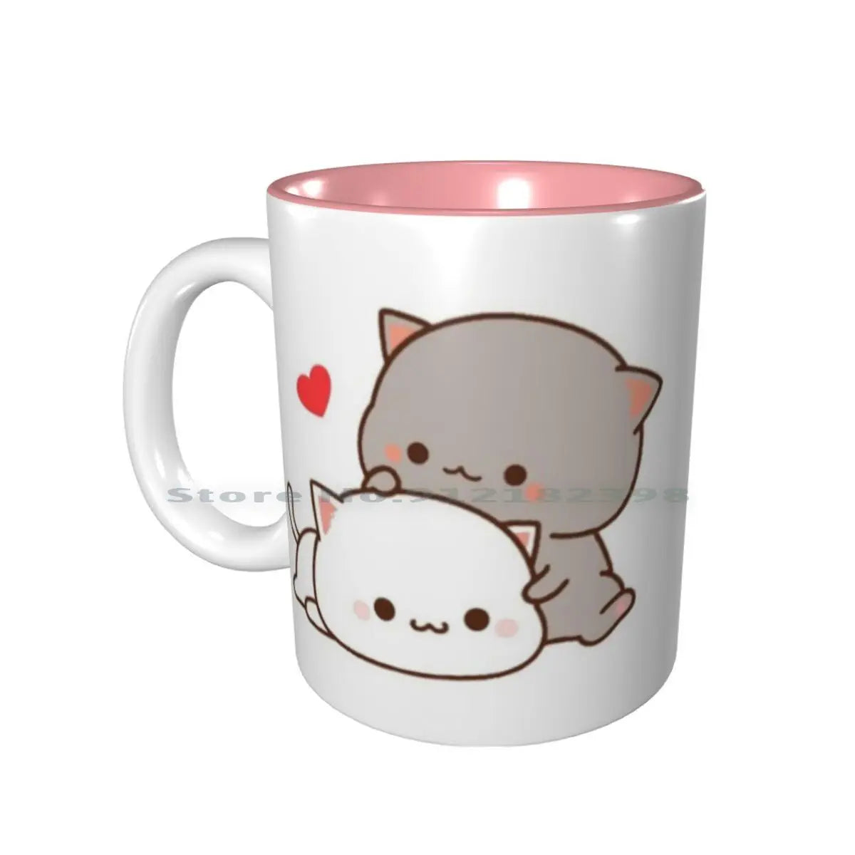 Cute Cats Ceramic Mugs Coffee Cups Milk Tea Mug Goma Cute Cat Person Peach Cat Boyfriend Cat Milk Girlfriend Kawaii Kitty Mochi