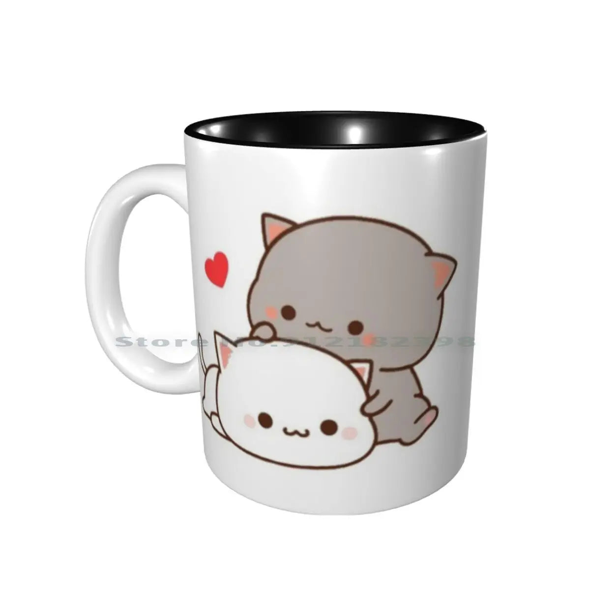 Cute Cats Ceramic Mugs Coffee Cups Milk Tea Mug Goma Cute Cat Person Peach Cat Boyfriend Cat Milk Girlfriend Kawaii Kitty Mochi