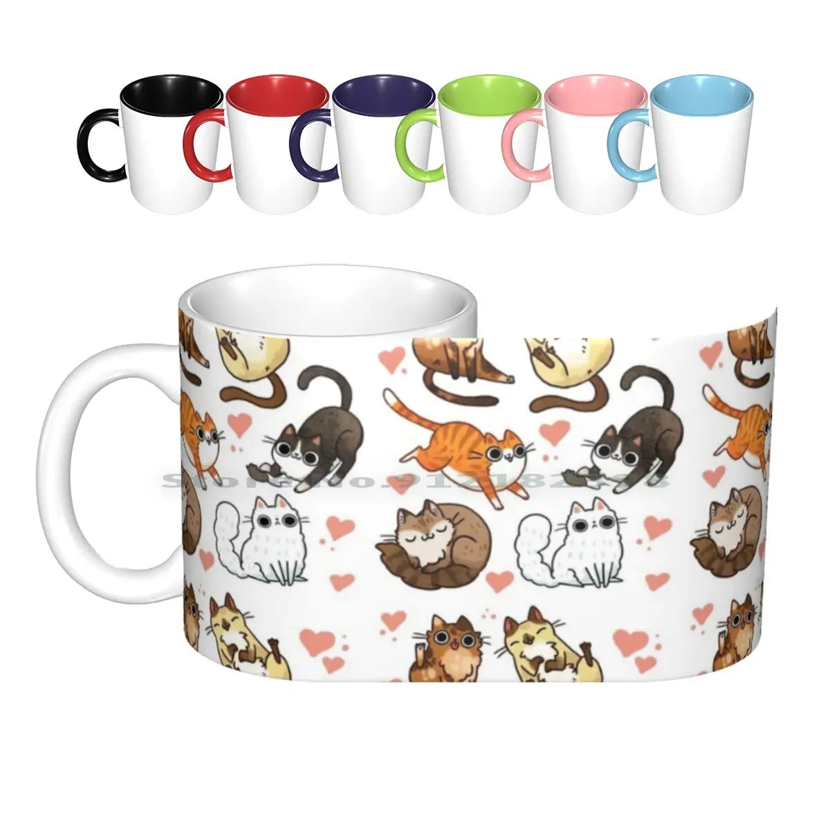 Derpy Cute Cats & Kittens Ceramic Mugs Coffee Cups Milk Tea Mug Derp Cats Cute Cat Butt Cats Playing Cat Lady Tabby Cat Lolz