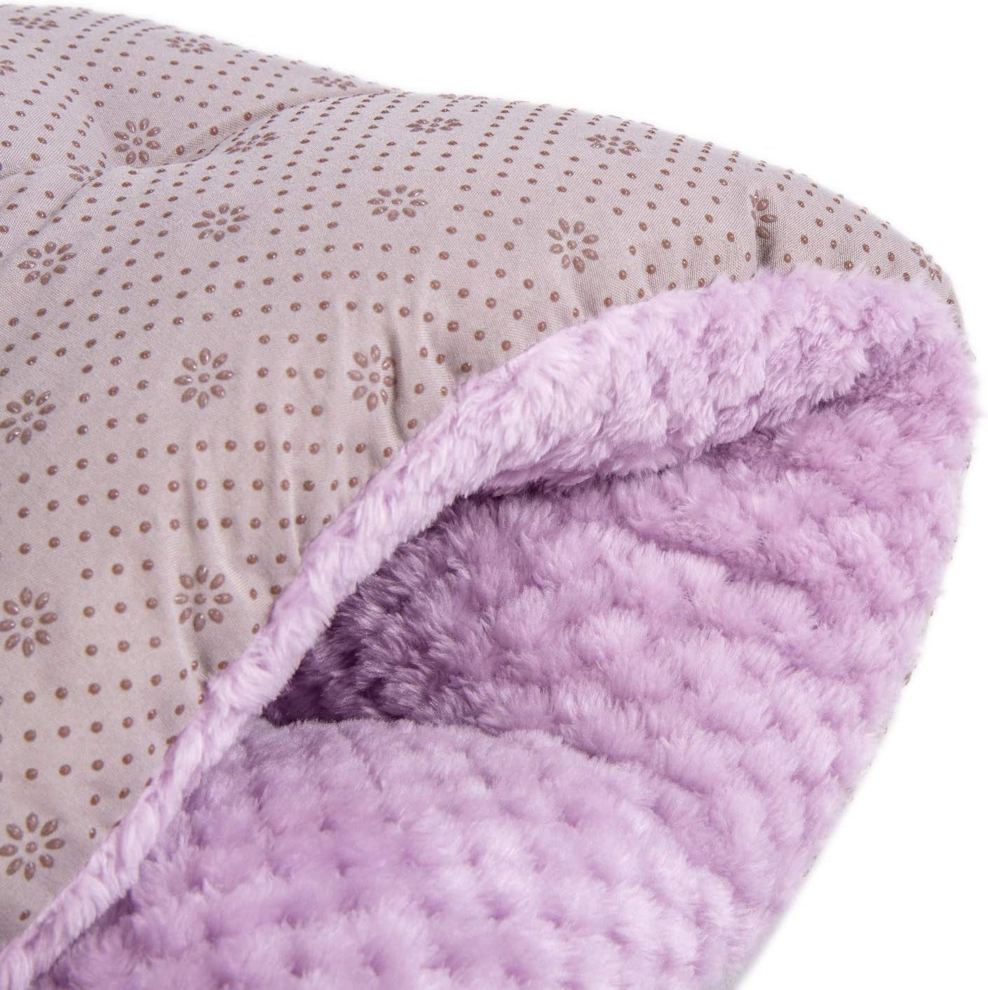 Fuzzy Deluxe Pet Beds, Super Plush Dog or Cat Beds Ideal for Dog Crates, Machine Wash & Dryer Friendly (15" X 23", S-Lavender)