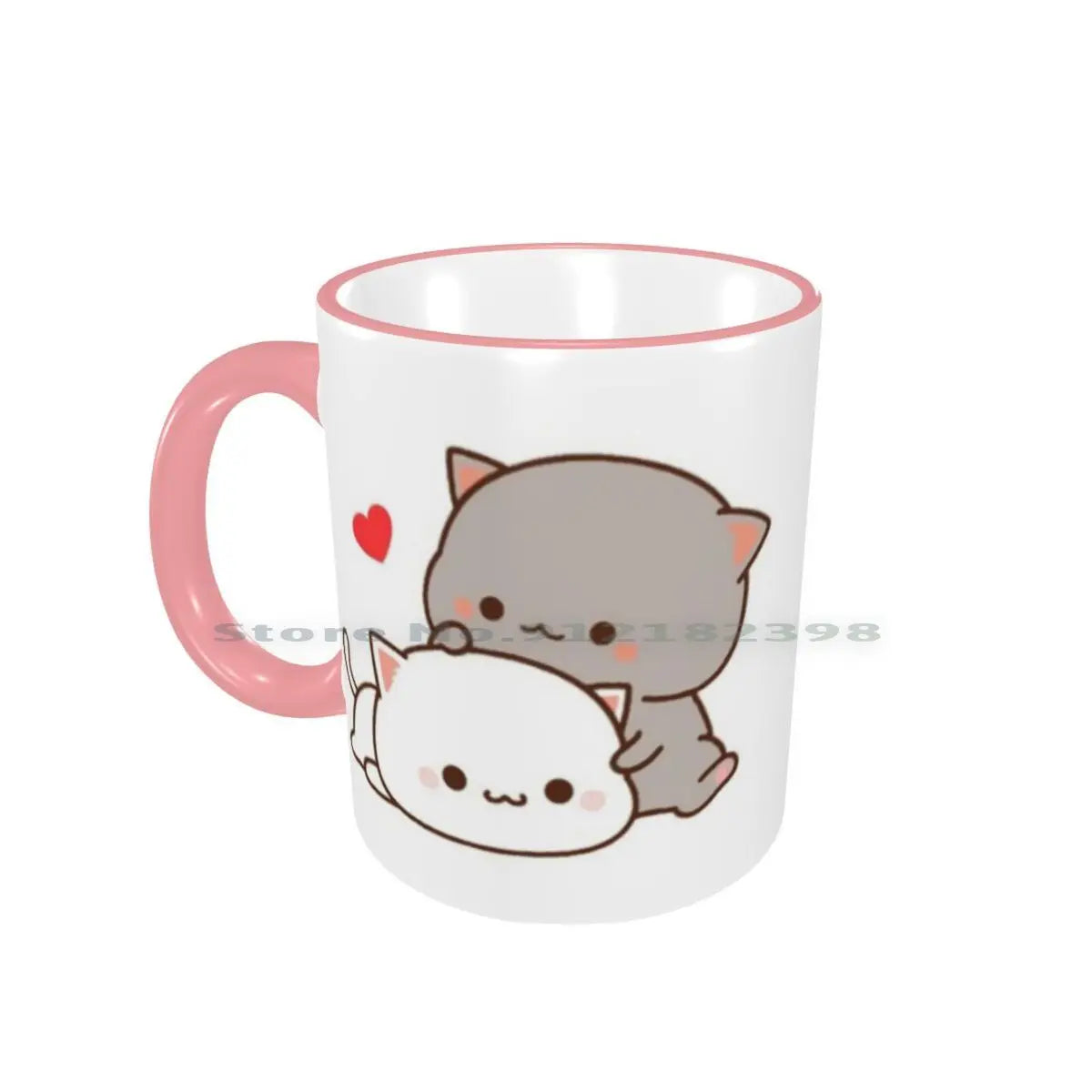 Cute Cats Ceramic Mugs Coffee Cups Milk Tea Mug Goma Cute Cat Person Peach Cat Boyfriend Cat Milk Girlfriend Kawaii Kitty Mochi