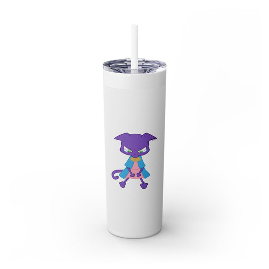 Skinny Tumbler Cup with Straw, 20oz