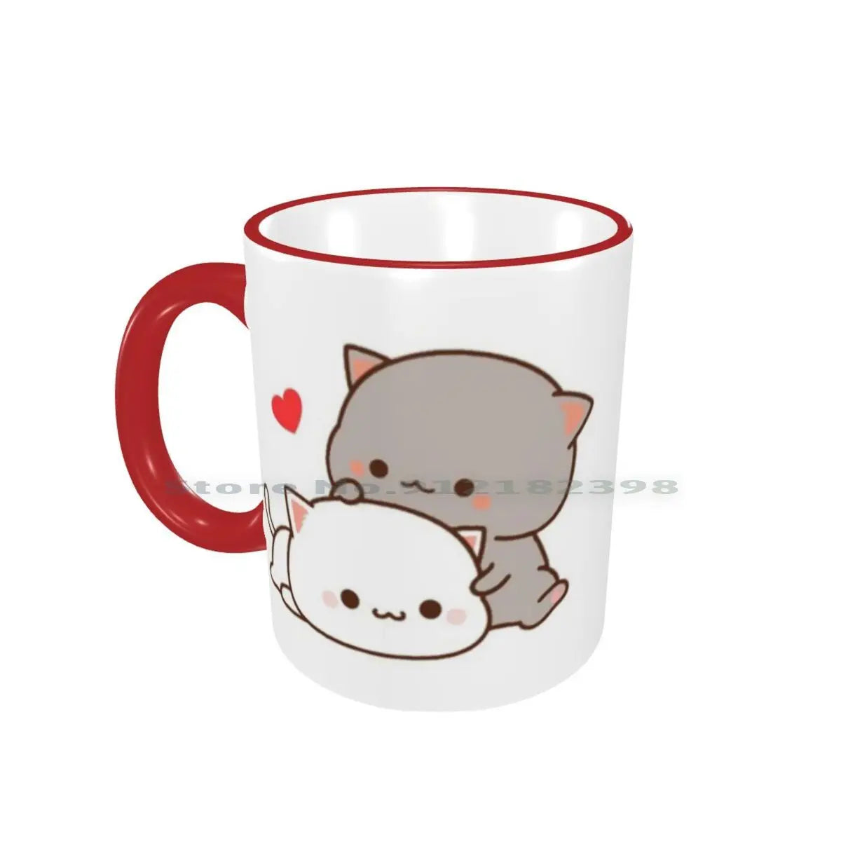 Cute Cats Ceramic Mugs Coffee Cups Milk Tea Mug Goma Cute Cat Person Peach Cat Boyfriend Cat Milk Girlfriend Kawaii Kitty Mochi