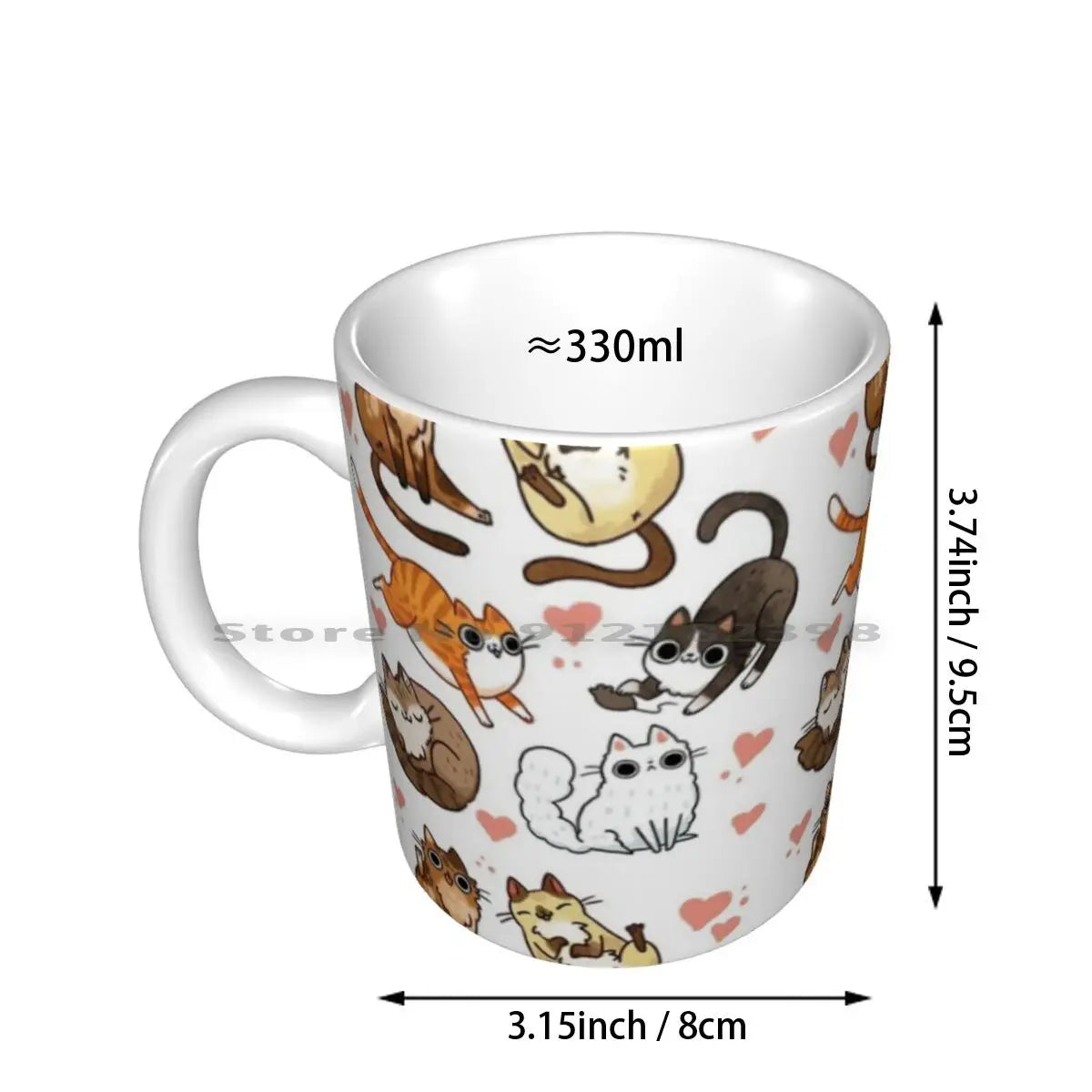 Derpy Cute Cats & Kittens Ceramic Mugs Coffee Cups Milk Tea Mug Derp Cats Cute Cat Butt Cats Playing Cat Lady Tabby Cat Lolz