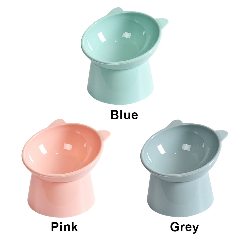 Tilted Cat Food Bowl Cat Food Dish Ergonomic Raised Cat Food Bowl anti Vomiting Tall Dog Bowl Non Slip for Flat- Faced Cats