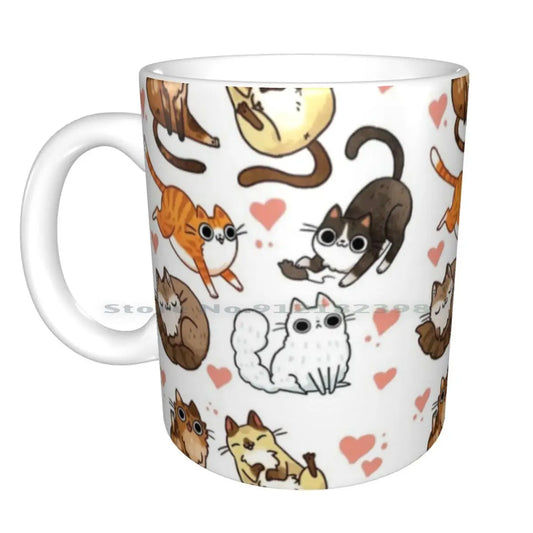 Derpy Cute Cats & Kittens Ceramic Mugs Coffee Cups Milk Tea Mug Derp Cats Cute Cat Butt Cats Playing Cat Lady Tabby Cat Lolz