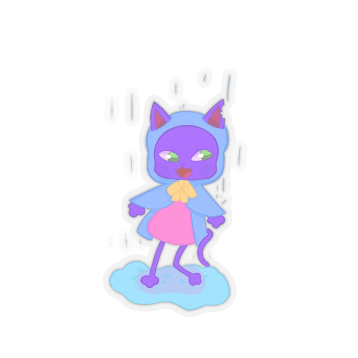 Rainy Day Kitty Stickers