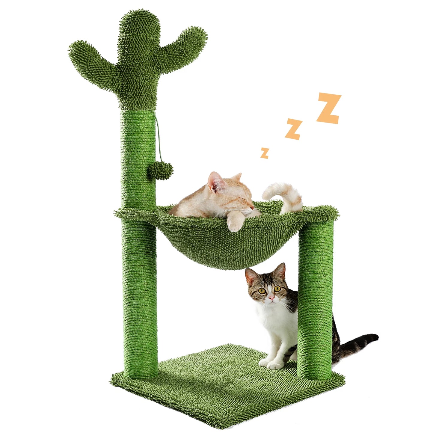 33" Cactus Scratching Post with Large Hammock