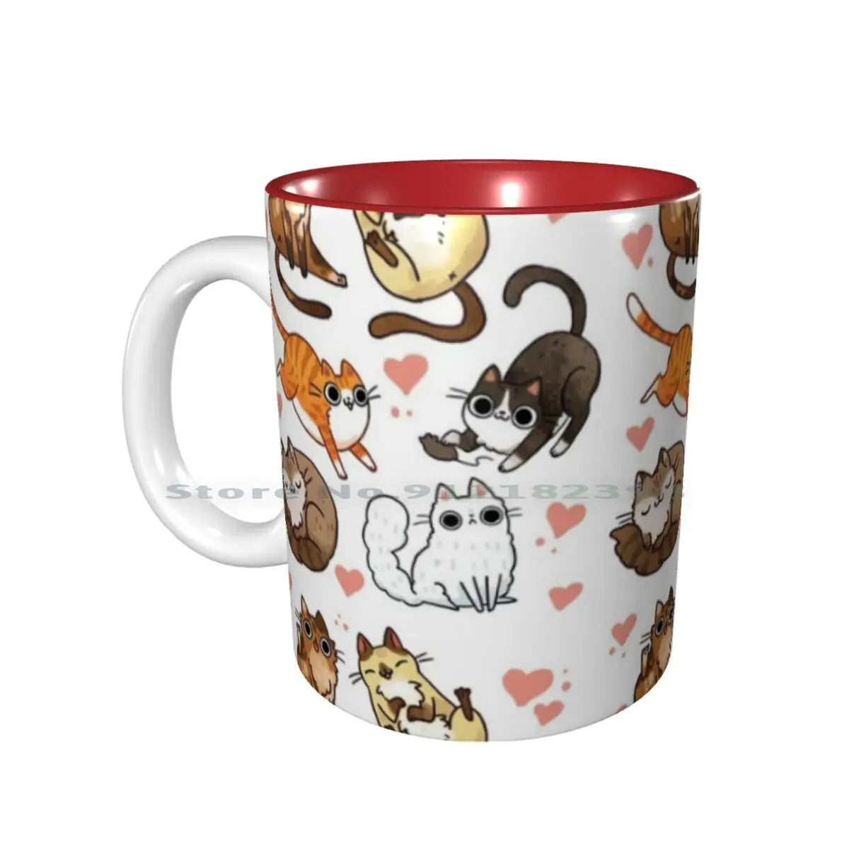 Derpy Cute Cats & Kittens Ceramic Mugs Coffee Cups Milk Tea Mug Derp Cats Cute Cat Butt Cats Playing Cat Lady Tabby Cat Lolz