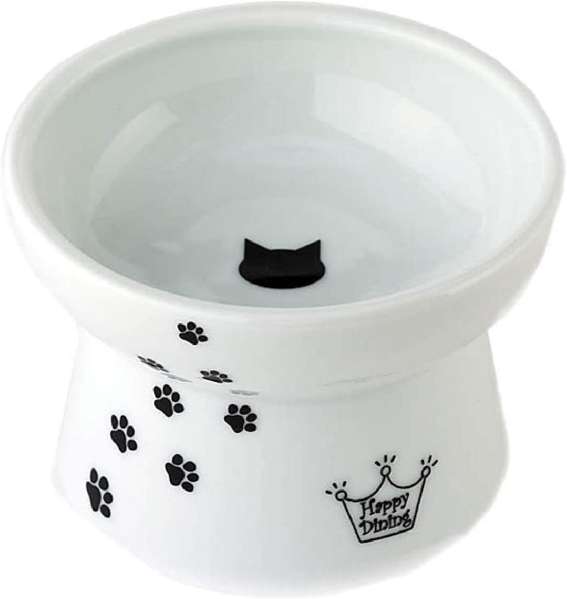 Raised Stress Free Cat Food Bowl, Elevated, Backflow Prevention, Dishwasher and Microwave Safe, No.1 Seller in Japan! (Cat, Regular)