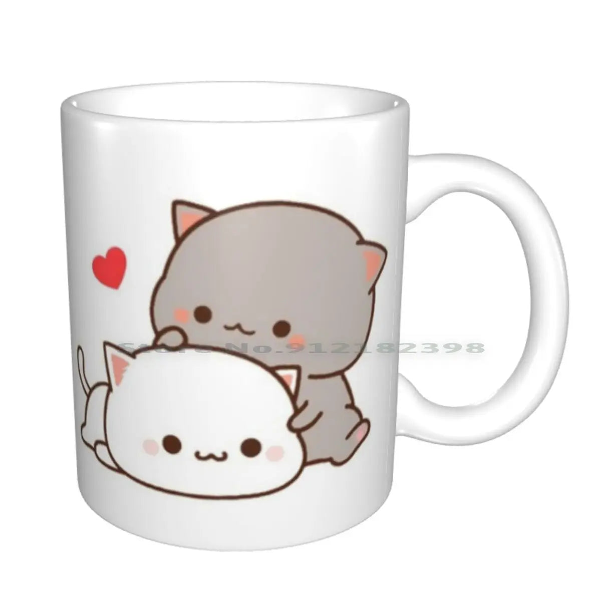 Cute Cats Ceramic Mugs Coffee Cups Milk Tea Mug Goma Cute Cat Person Peach Cat Boyfriend Cat Milk Girlfriend Kawaii Kitty Mochi