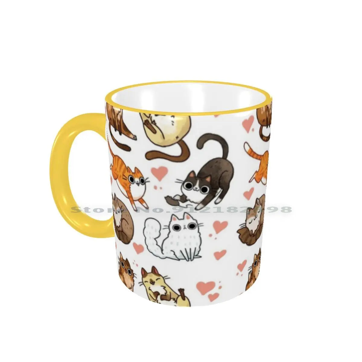 Derpy Cute Cats & Kittens Ceramic Mugs Coffee Cups Milk Tea Mug Derp Cats Cute Cat Butt Cats Playing Cat Lady Tabby Cat Lolz