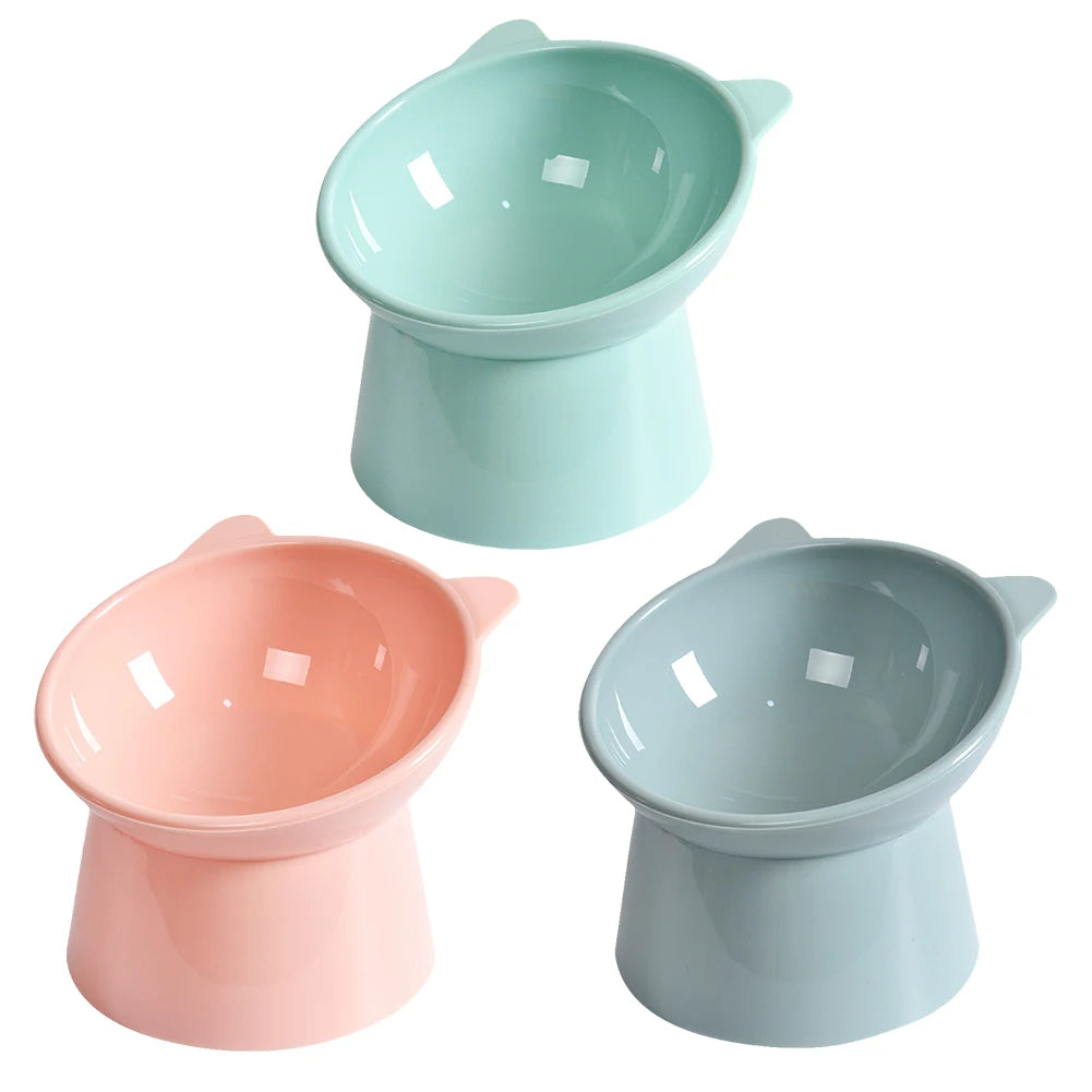 Tilted Cat Food Bowl Cat Food Dish Ergonomic Raised Cat Food Bowl anti Vomiting Tall Dog Bowl Non Slip for Flat- Faced Cats