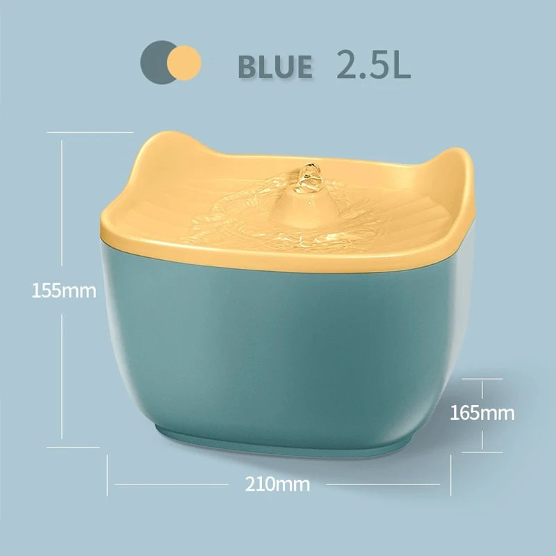 2.5L Large Capacity Puppy Cat Water Fountain Automatic Pet Cat Water Fountain Electric Dog Cat Pet Bowl Pet Water Dispenser