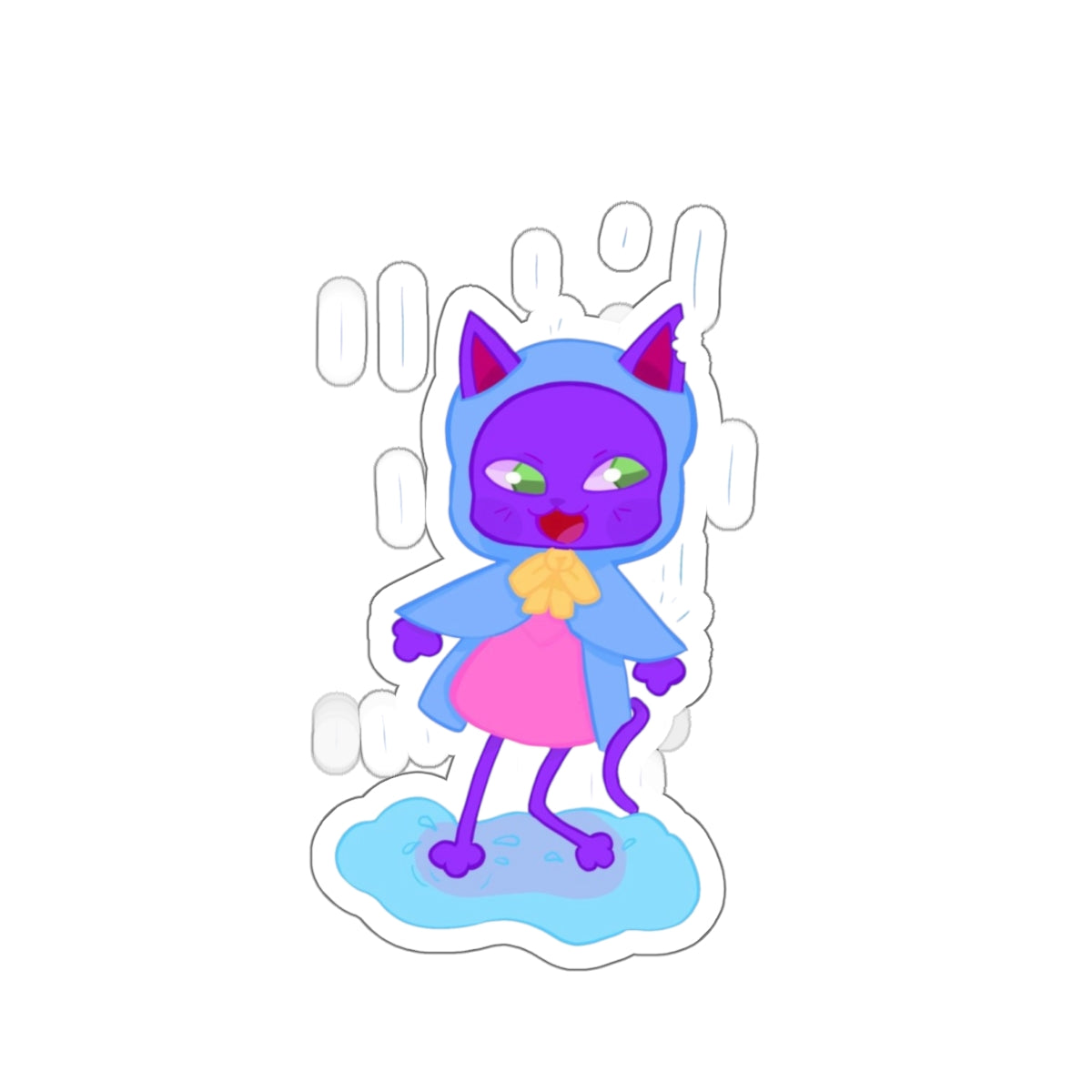 Rainy Day Kitty Stickers