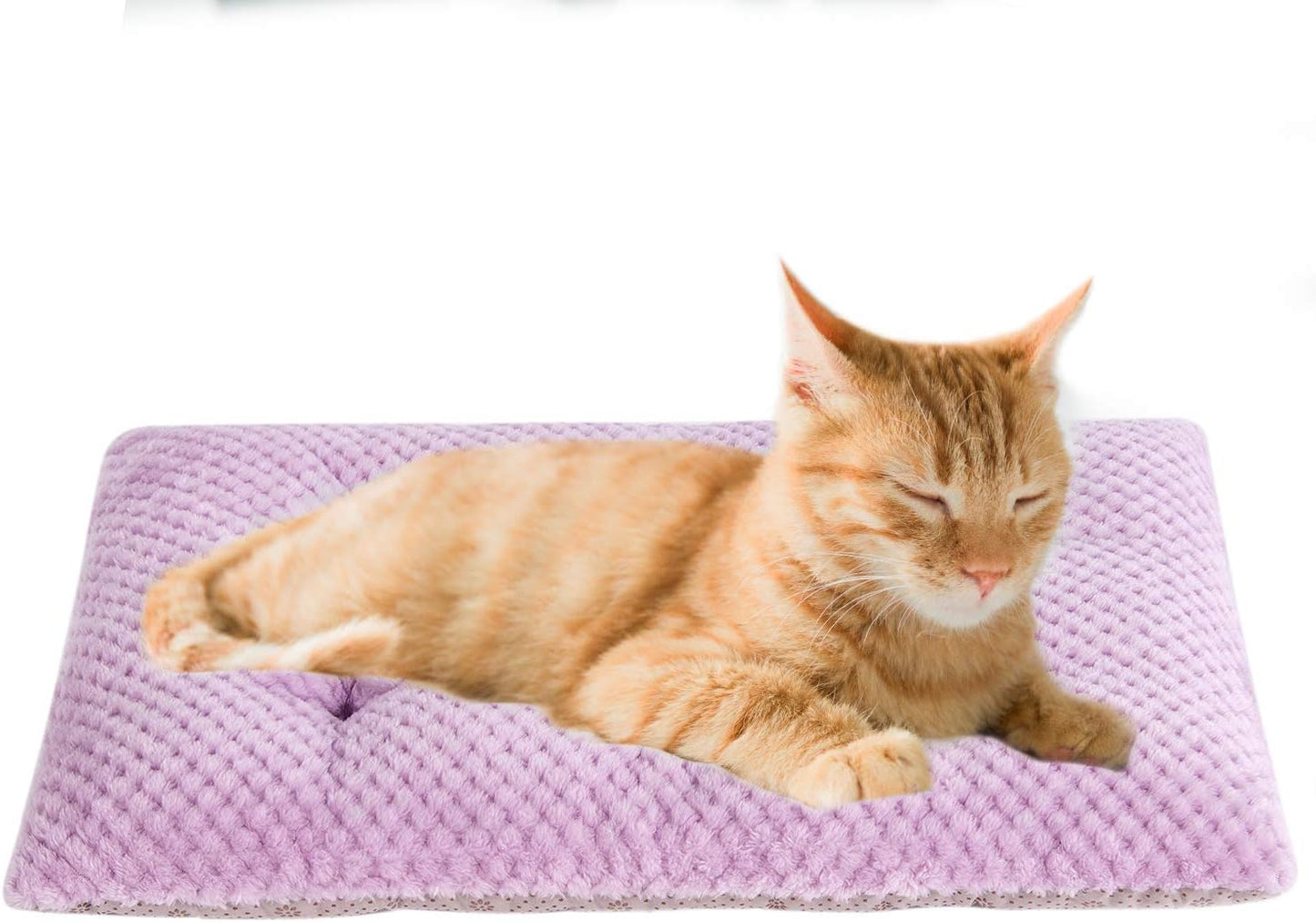 Fuzzy Deluxe Pet Beds, Super Plush Dog or Cat Beds Ideal for Dog Crates, Machine Wash & Dryer Friendly (15" X 23", S-Lavender)