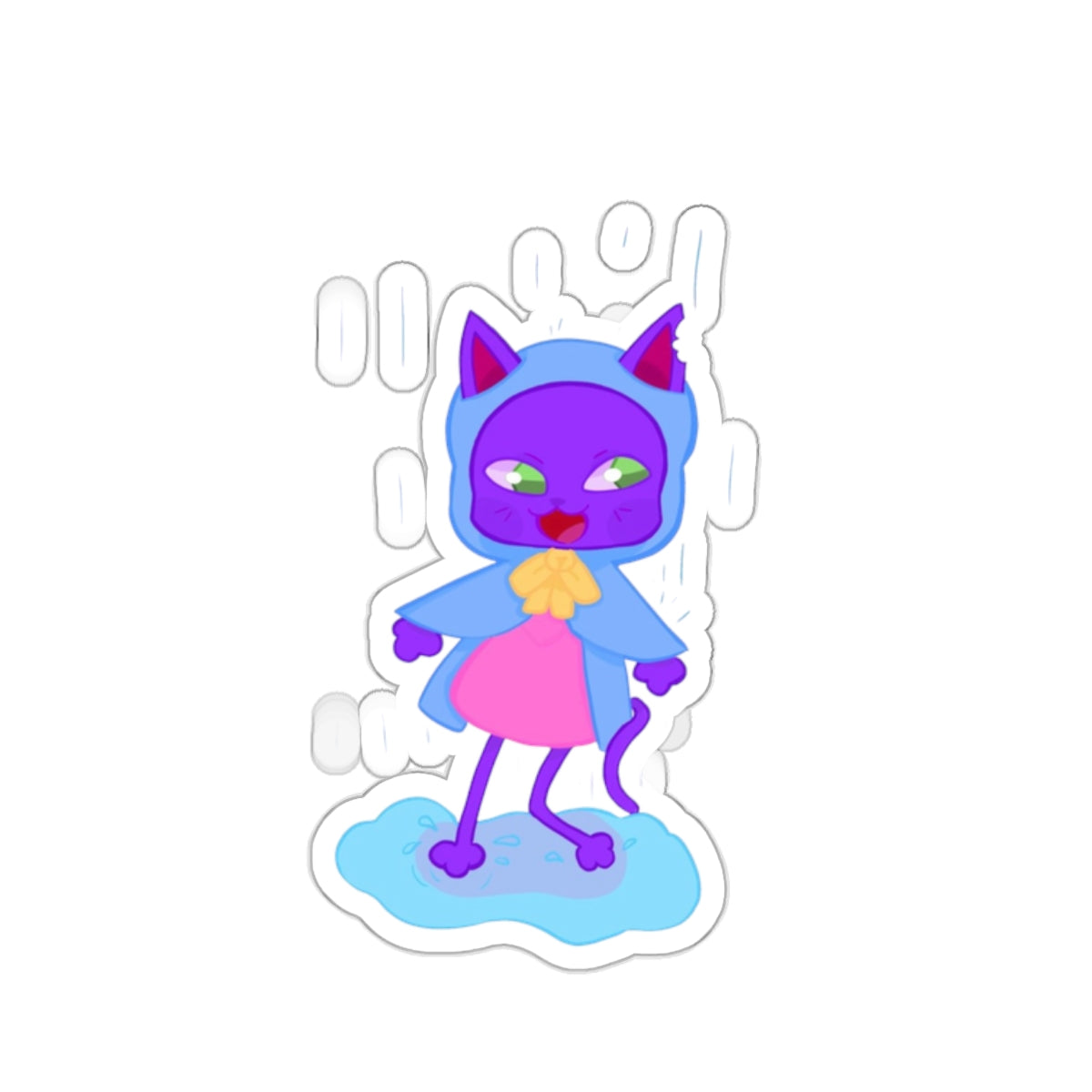 Rainy Day Kitty Stickers