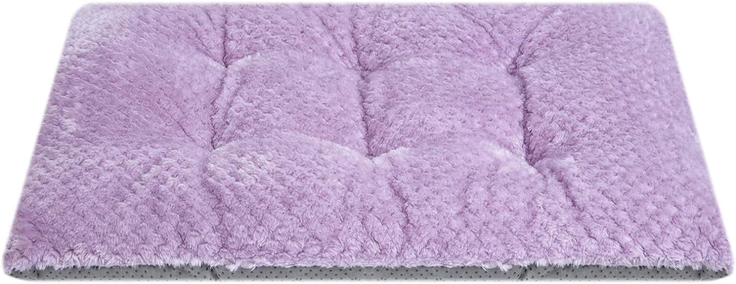 Fuzzy Deluxe Pet Beds, Super Plush Dog or Cat Beds Ideal for Dog Crates, Machine Wash & Dryer Friendly (15" X 23", S-Lavender)