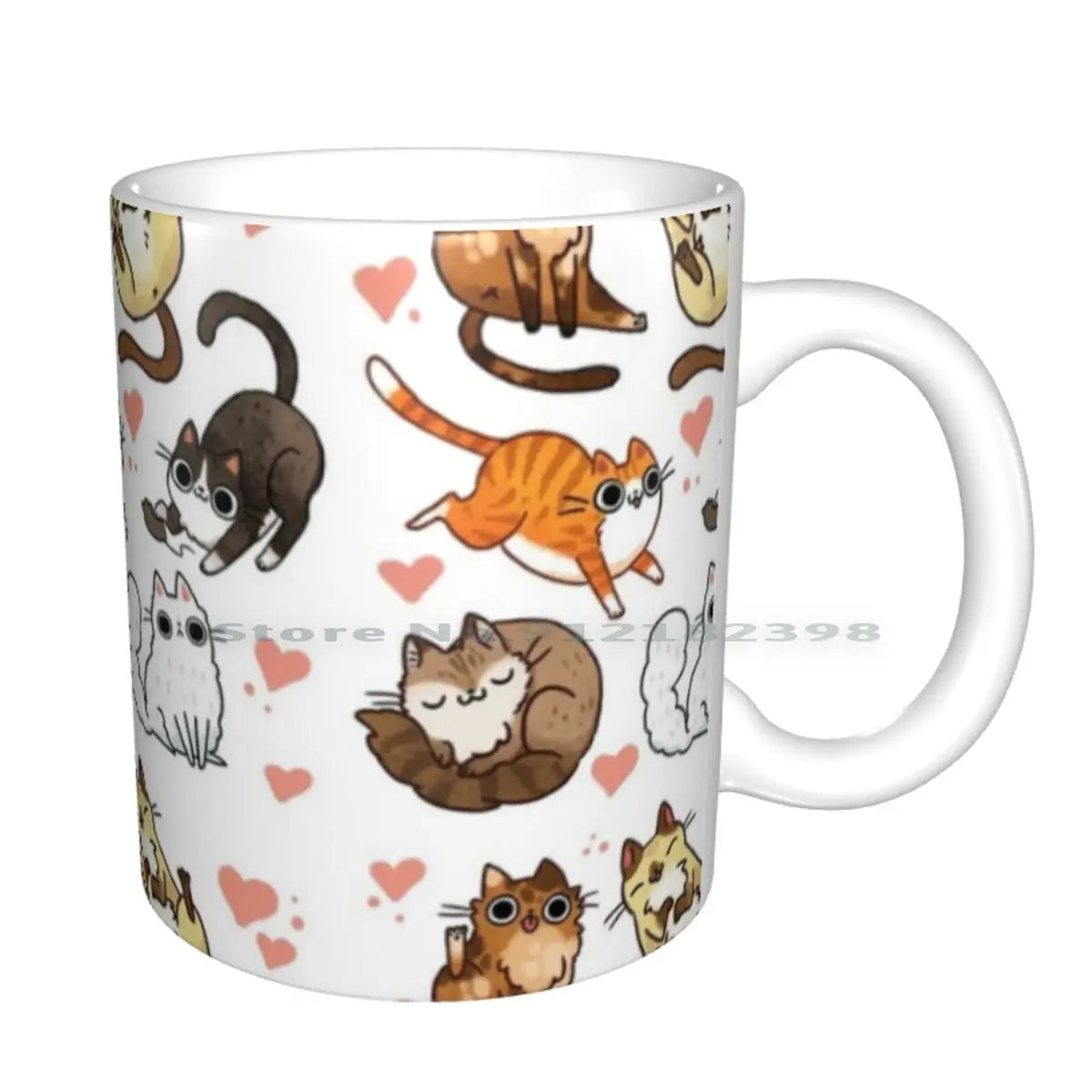 Derpy Cute Cats & Kittens Ceramic Mugs Coffee Cups Milk Tea Mug Derp Cats Cute Cat Butt Cats Playing Cat Lady Tabby Cat Lolz