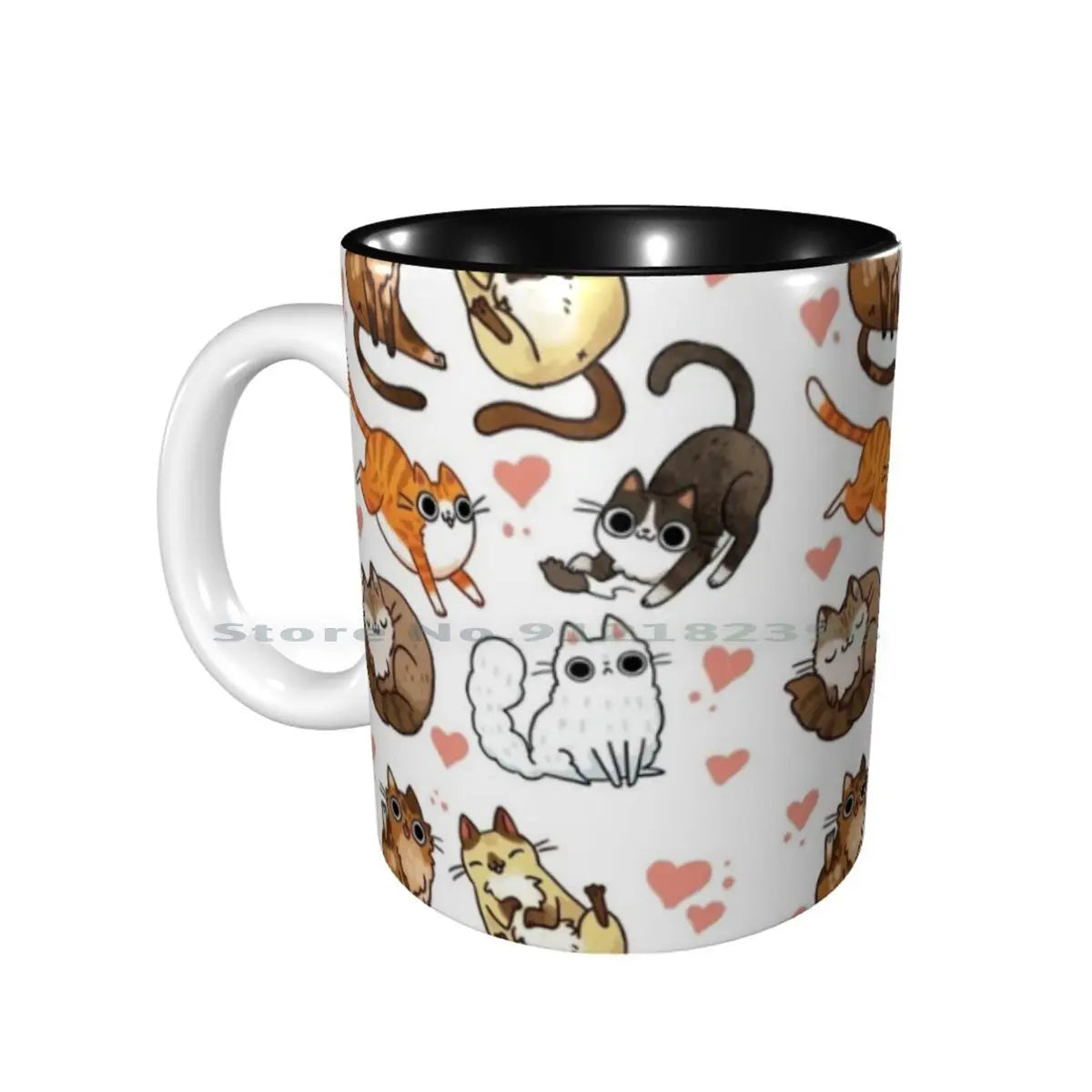 Derpy Cute Cats & Kittens Ceramic Mugs Coffee Cups Milk Tea Mug Derp Cats Cute Cat Butt Cats Playing Cat Lady Tabby Cat Lolz