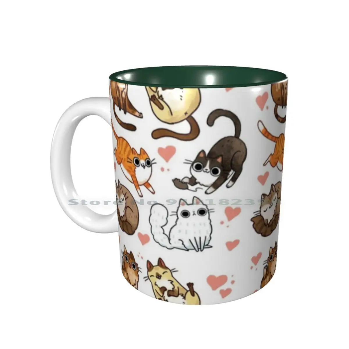 Derpy Cute Cats & Kittens Ceramic Mugs Coffee Cups Milk Tea Mug Derp Cats Cute Cat Butt Cats Playing Cat Lady Tabby Cat Lolz