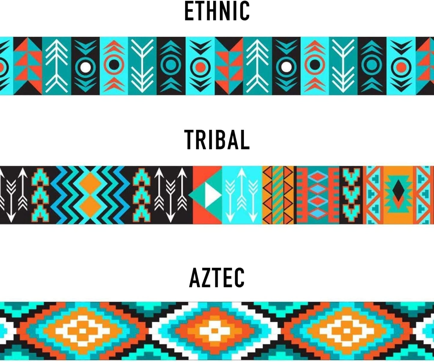 Cat Collar Breakaway Set of 2 PCS Tribal Pattern Aztec Pet Safety Adjustable Kitten Collar with Bell (Ethnic + Tribal)