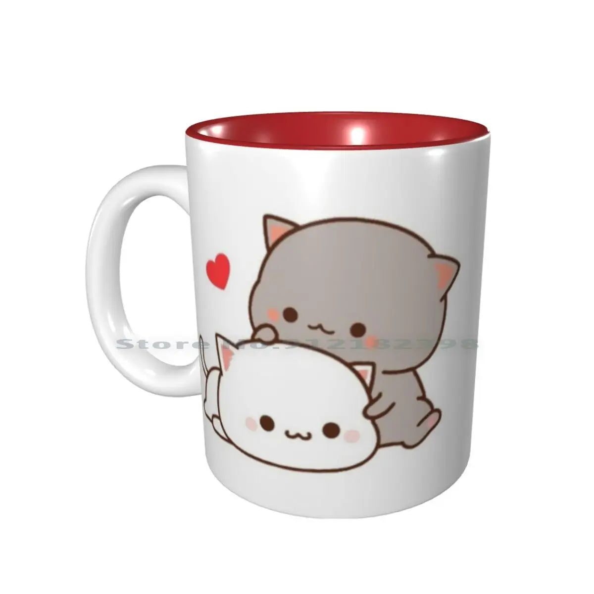 Cute Cats Ceramic Mugs Coffee Cups Milk Tea Mug Goma Cute Cat Person Peach Cat Boyfriend Cat Milk Girlfriend Kawaii Kitty Mochi