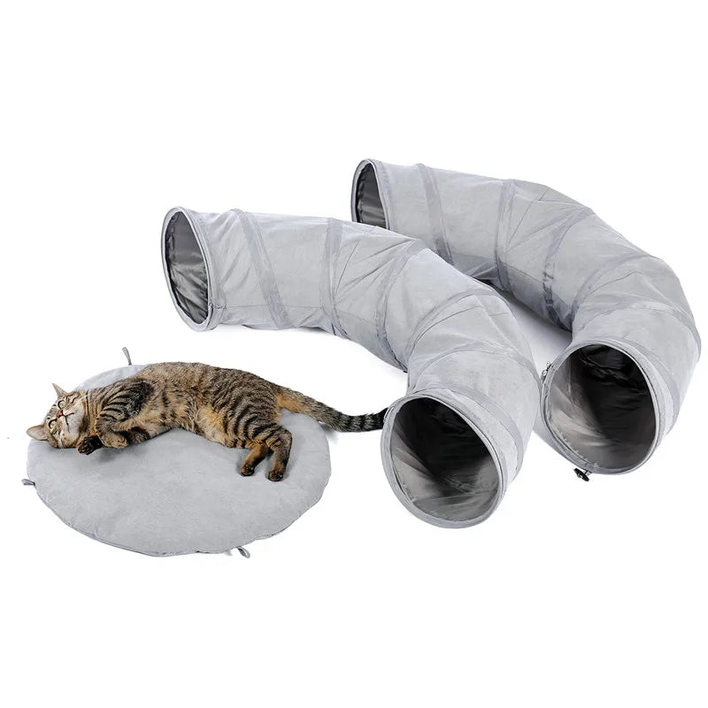 Drop Shipping Cat Play Toy Tunnel Funny Pet Tunnel Foldable Bulk Small Pet Toys Portable Rabbit Pet Tunnel Cat Beds House