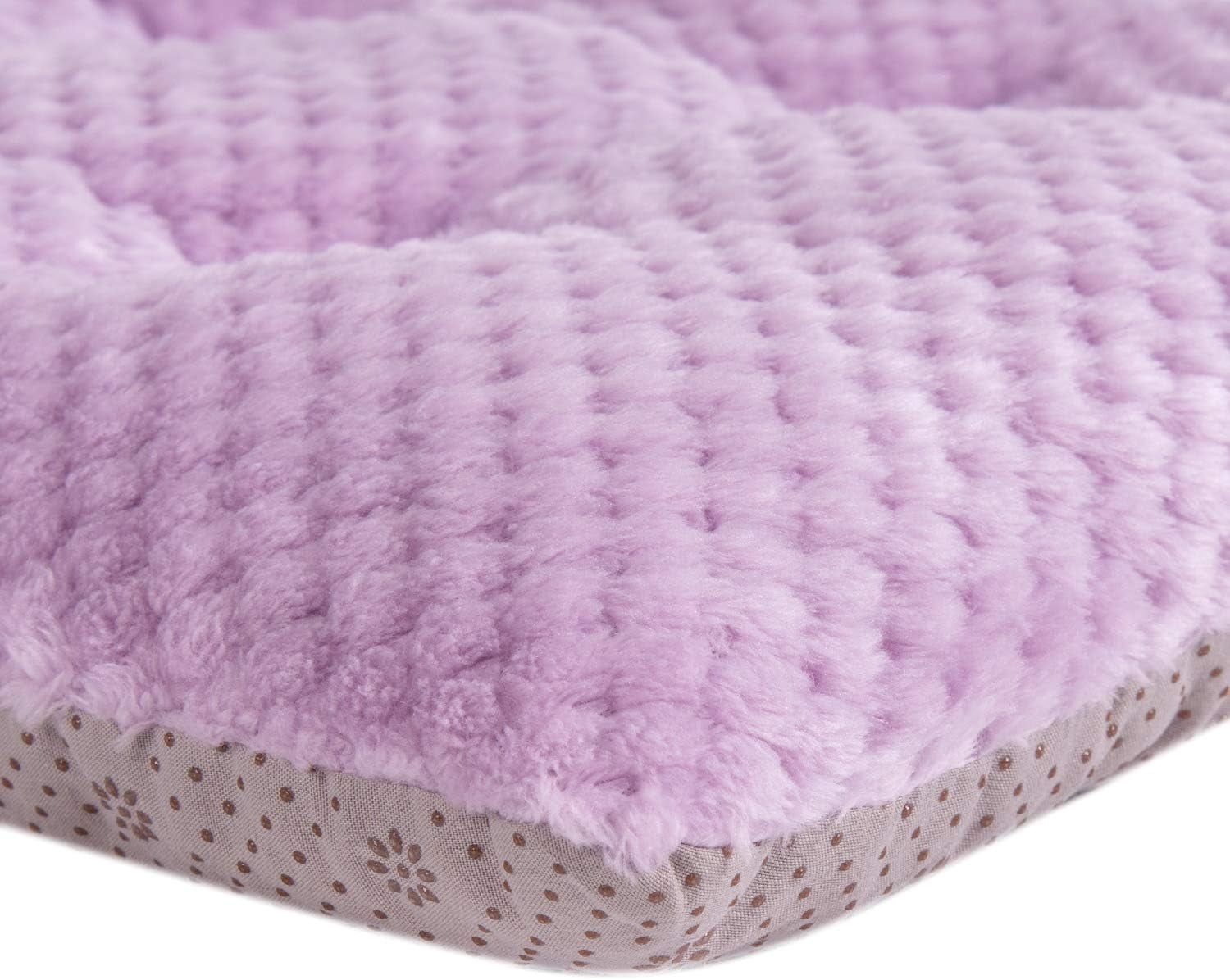 Fuzzy Deluxe Pet Beds, Super Plush Dog or Cat Beds Ideal for Dog Crates, Machine Wash & Dryer Friendly (15" X 23", S-Lavender)