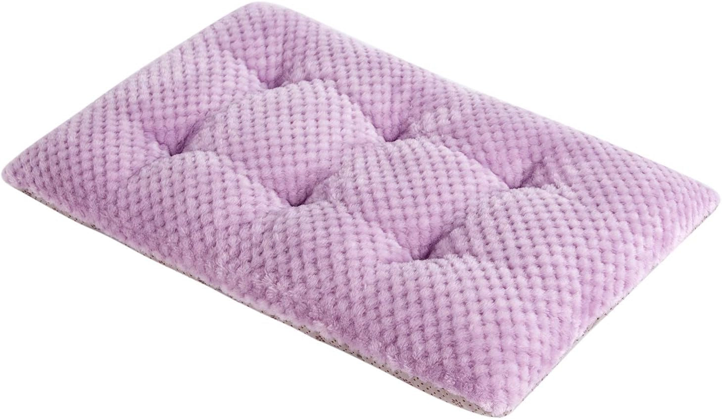 Fuzzy Deluxe Pet Beds, Super Plush Dog or Cat Beds Ideal for Dog Crates, Machine Wash & Dryer Friendly (15" X 23", S-Lavender)