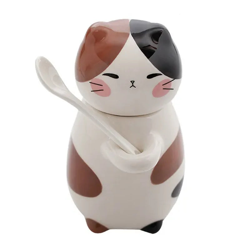 12 Styles Cute Cat Ceramic Mug Creative Hand Painted 3D Mugs with Handle Coffee Tea Milk Breakfast Cups Nice Gifts