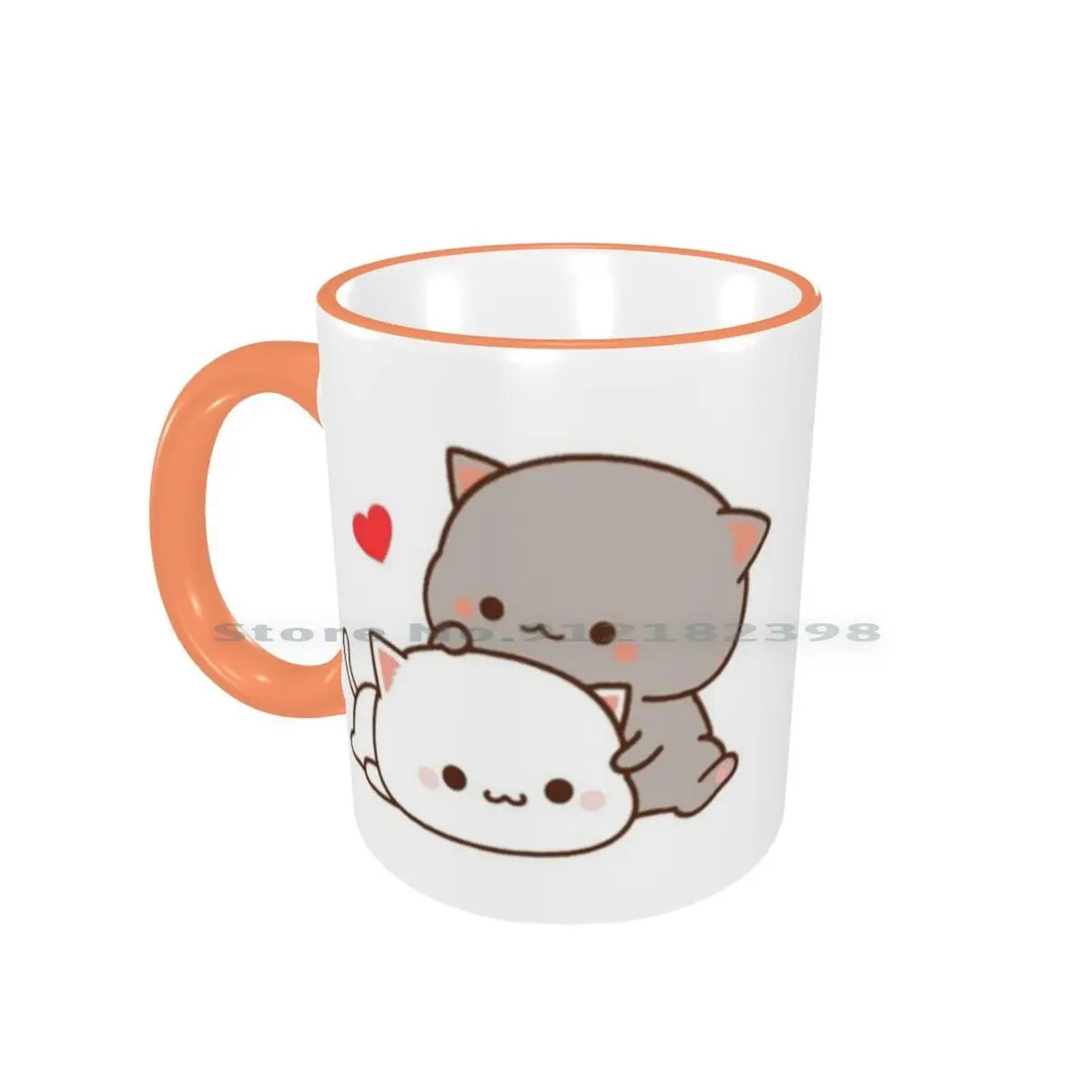 Cute Cats Ceramic Mugs Coffee Cups Milk Tea Mug Goma Cute Cat Person Peach Cat Boyfriend Cat Milk Girlfriend Kawaii Kitty Mochi