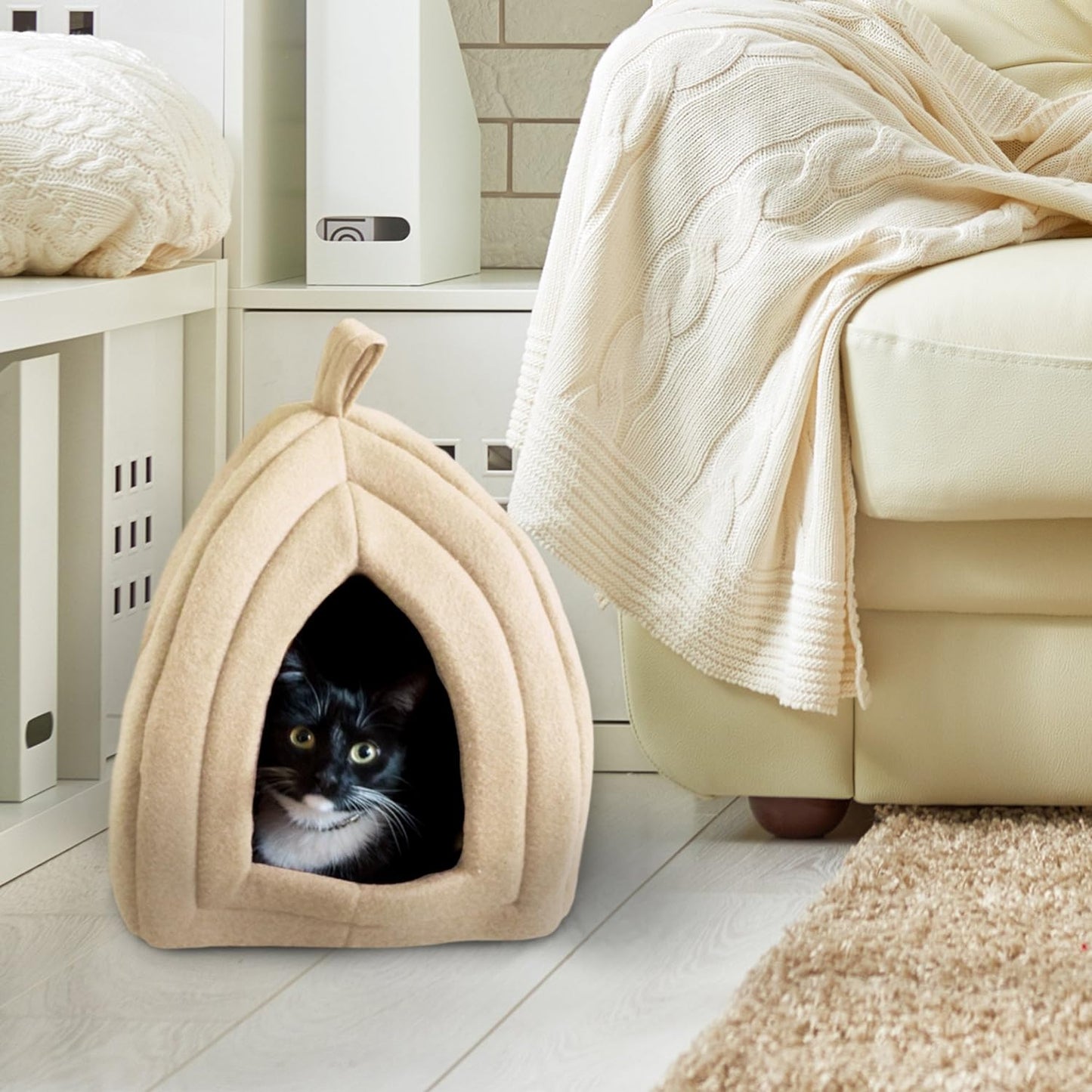 Cat House - Indoor Bed with Removable Foam Cushion