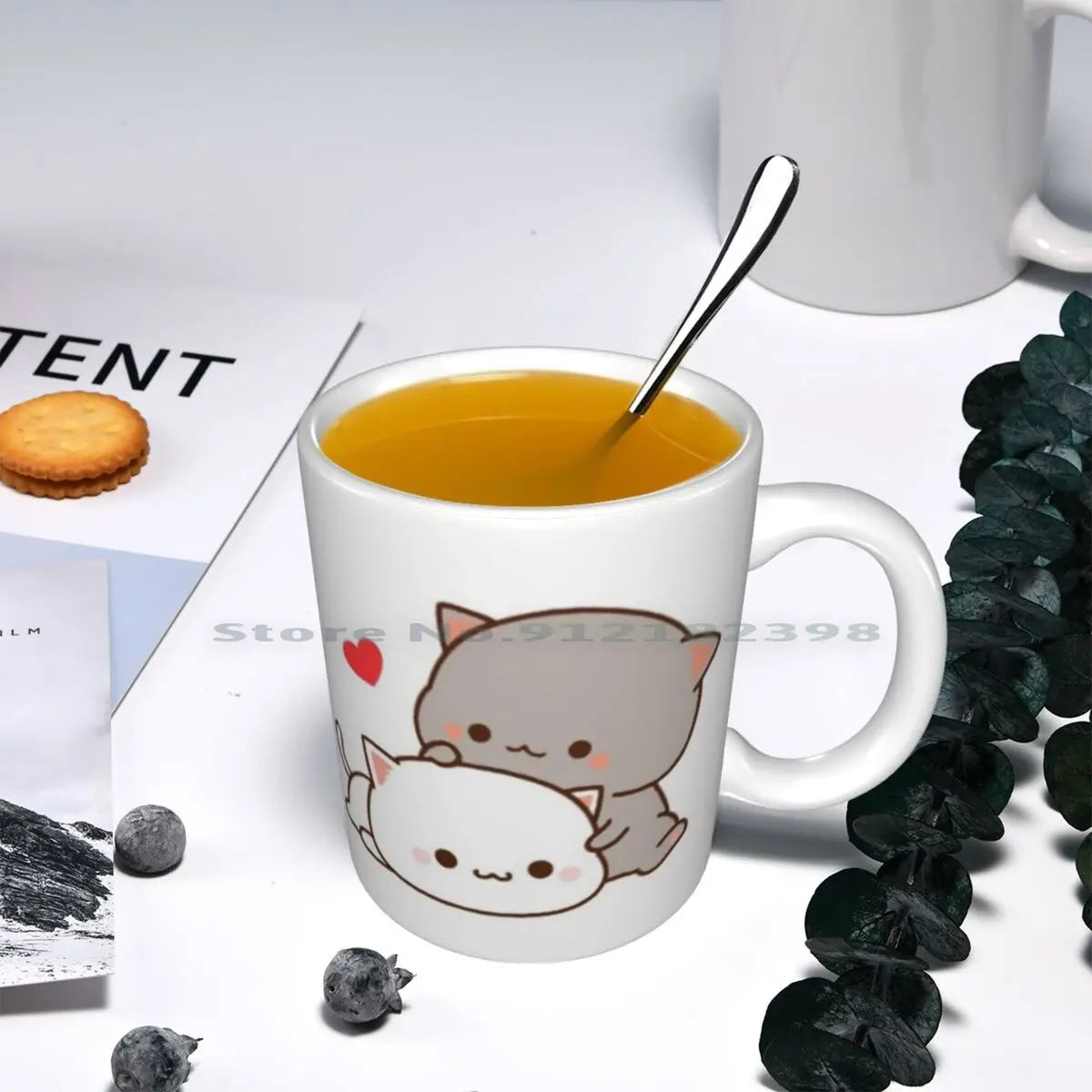 Cute Cats Ceramic Mugs Coffee Cups Milk Tea Mug Goma Cute Cat Person Peach Cat Boyfriend Cat Milk Girlfriend Kawaii Kitty Mochi