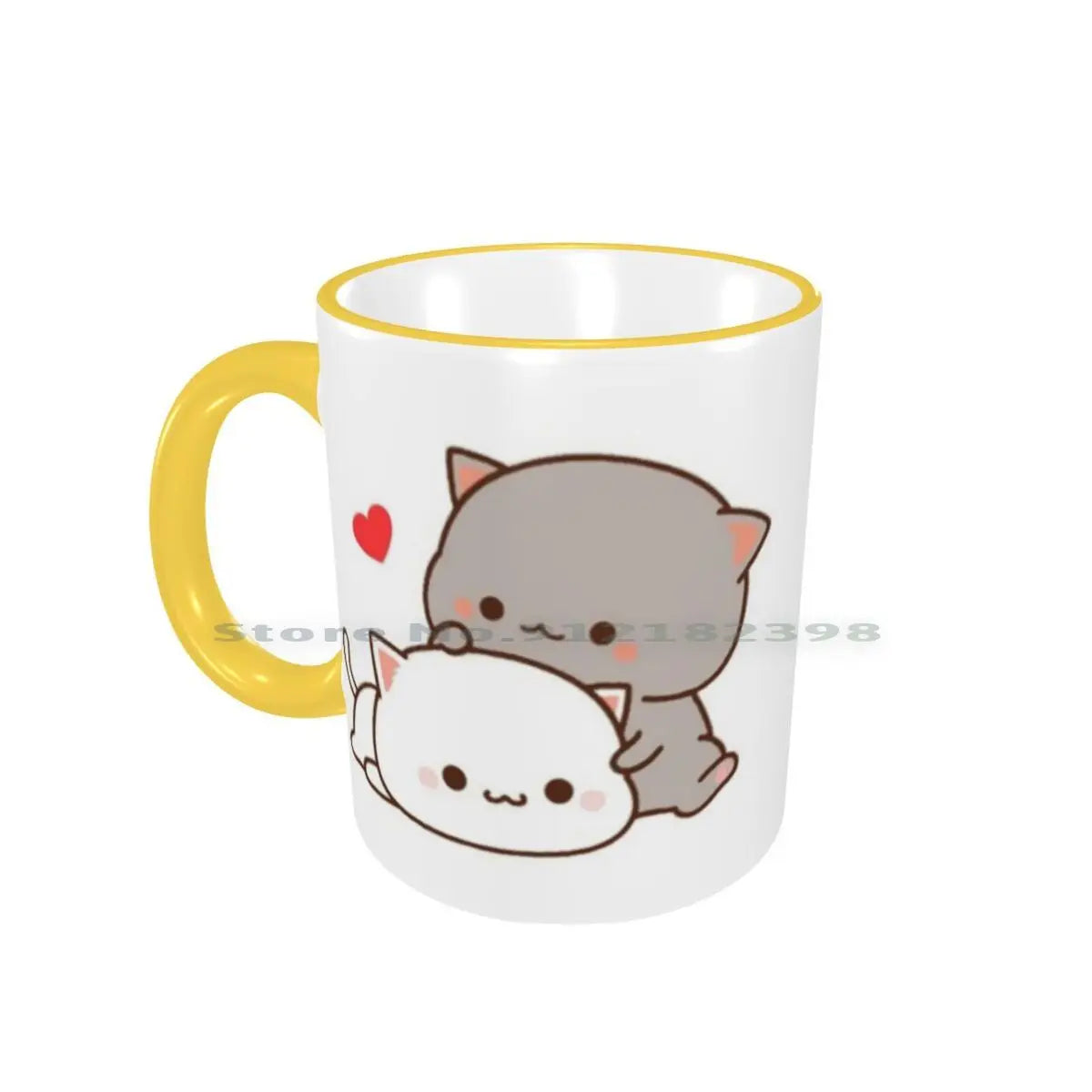 Cute Cats Ceramic Mugs Coffee Cups Milk Tea Mug Goma Cute Cat Person Peach Cat Boyfriend Cat Milk Girlfriend Kawaii Kitty Mochi