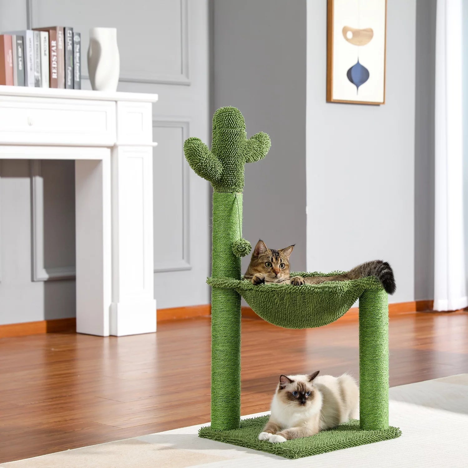 33" Cactus Scratching Post with Large Hammock