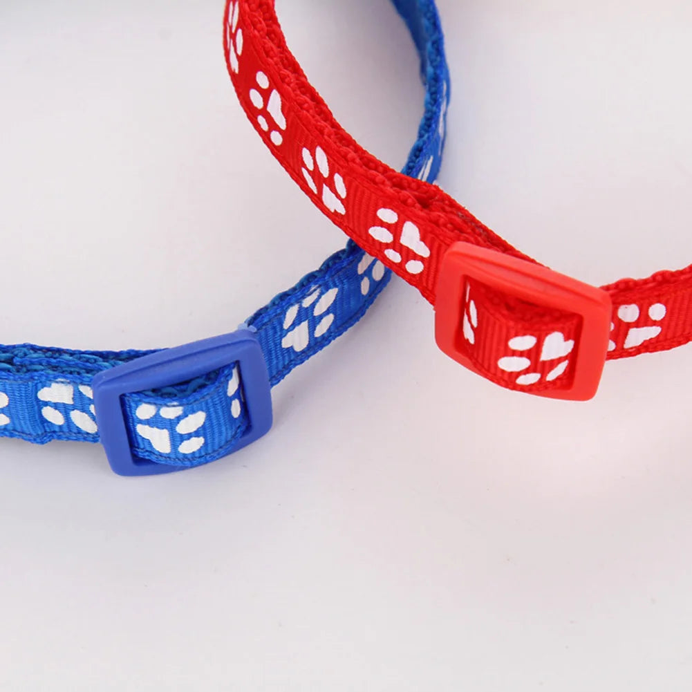 Pet Supplies Cat Collar Single Footprint Printing Safety Adjustment Belt Simple Good Quality Fashion Pet Neck Ring Neck Strap