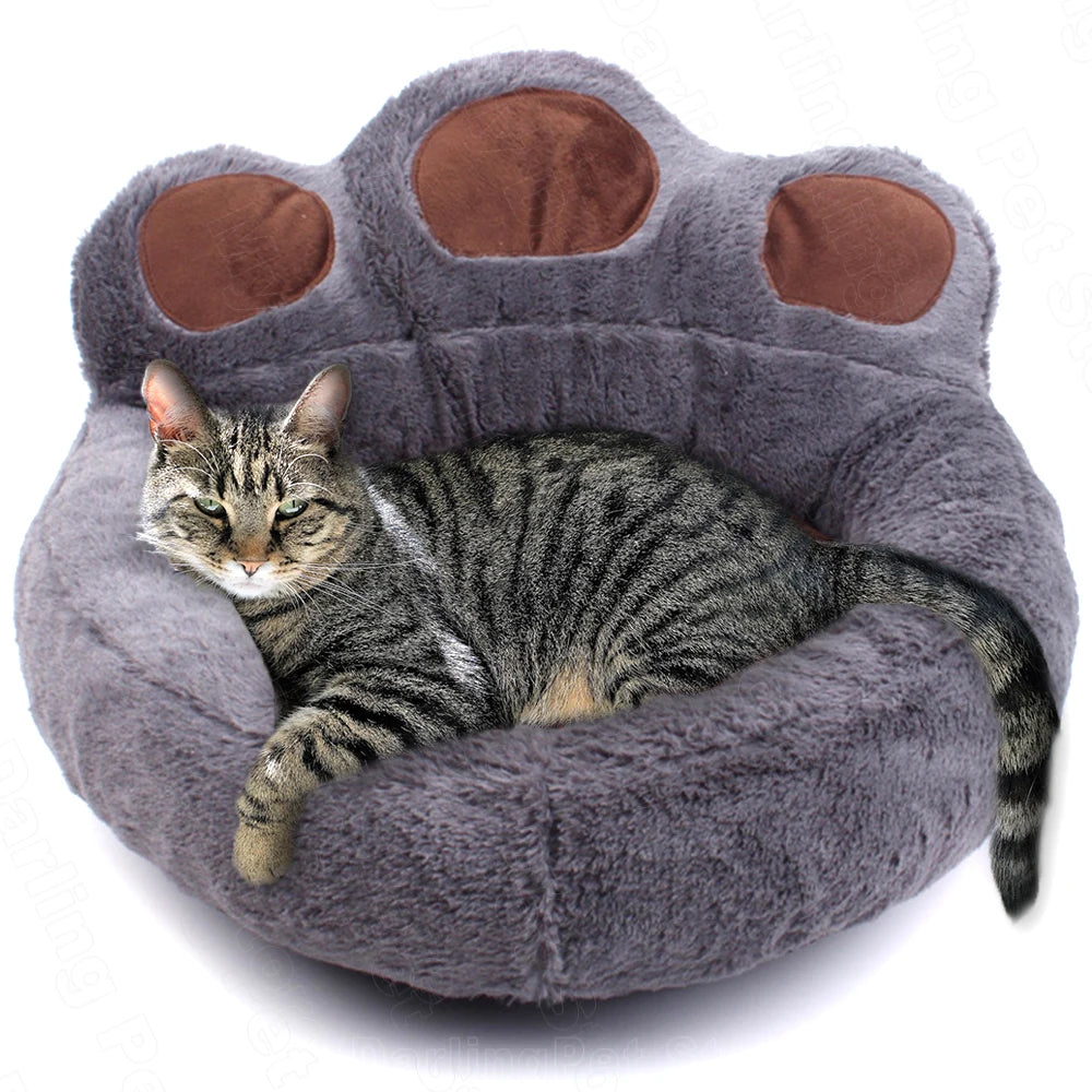 Pet Cat Bed House for Cats Basket Mat Winter Warm Plush Beds Lounger for Cat Panier Pet Bed Products for Cats Cama Para Gato